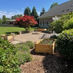 Picture of back patio with garden box