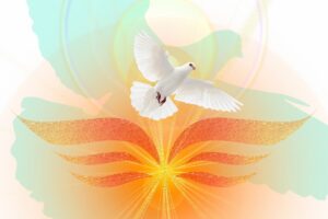 Dove and a flame for Pentecost