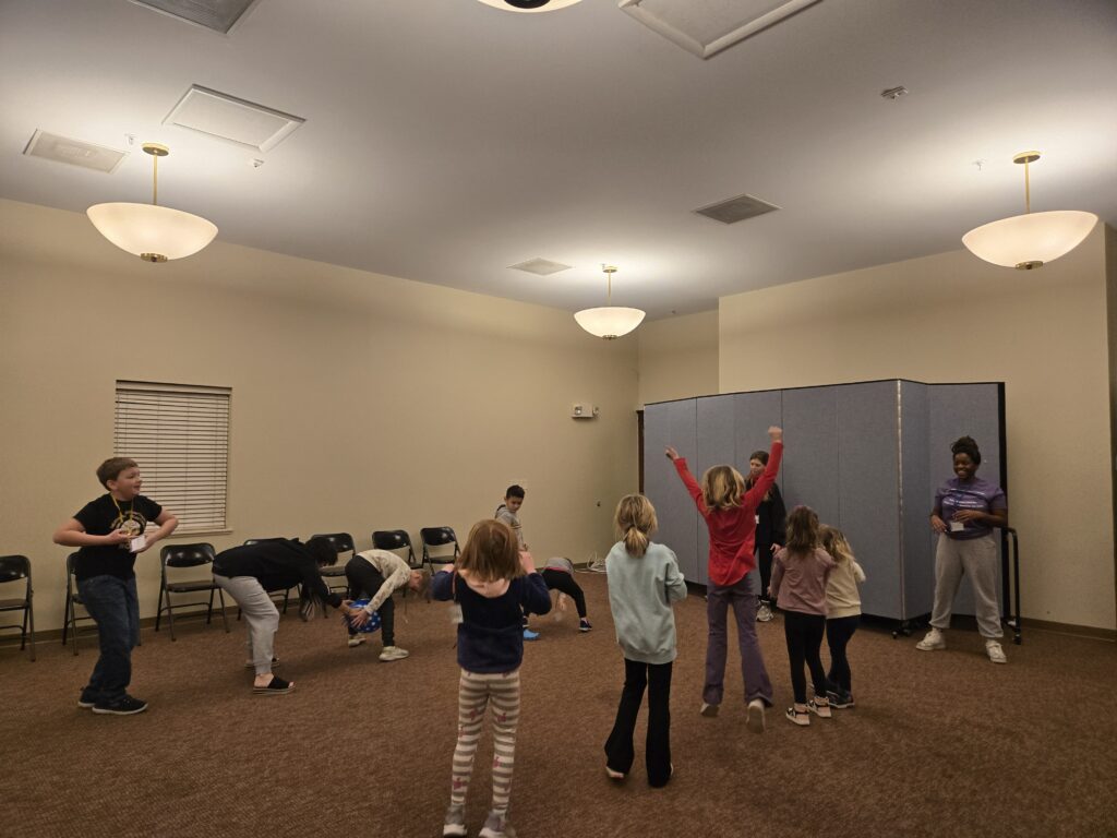 relay race with balloons